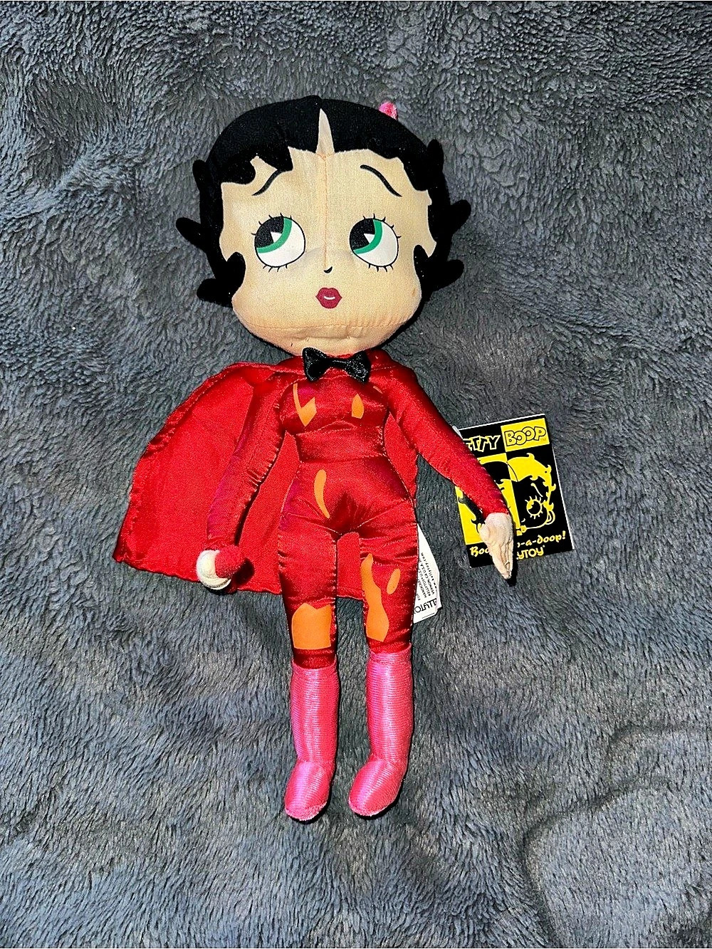 Betty Boop plush doll Red & Black Like New